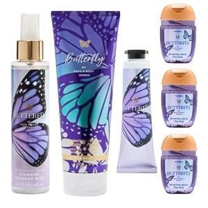 Diamond Shimmer Butterfly Bath and Body Works Mist & Lotion Set 🦋